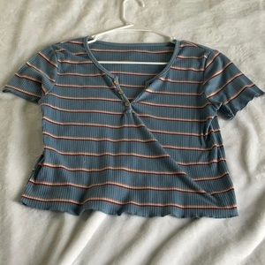 Blue striped shirt